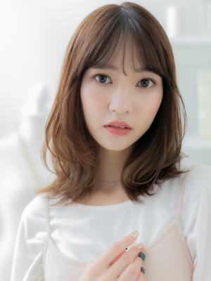 外国人風大人ハイライト小顔エアリーミディ ミルクチョコレート 外国人風大人ハイライト小顔エアリーミディ ミルクチョコレート