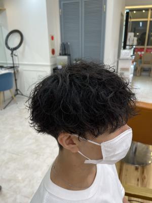 波巻きパーマ