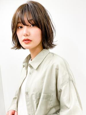 【長谷川】ナチュラル外はねボブ
