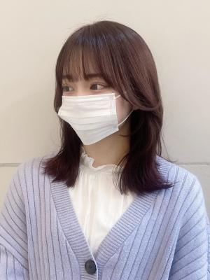 韓国ミディアムレイヤー ワインレッドカラー【横浜】