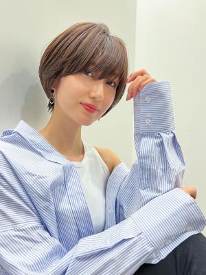 【長谷川】前下がりショート流しめバング