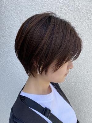 【髪質改善】大人のためのカジュアルショートボブ/平尾/高宮