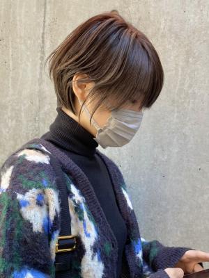 仙台美容室ショートボブ韓国風前髪サイドバングのイメージ画像