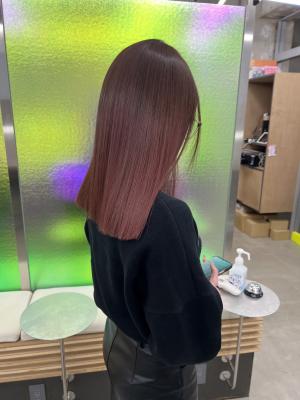 【SEIYA】ピンクショコラカラー/小顔カット/艶カラー