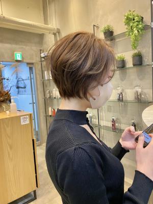 仙台美容室マッシュショートボブ韓国風前髪サイドバングのイメージ画像