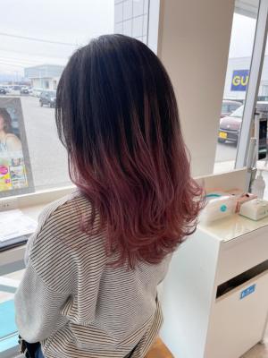 #髪質改善#グラデーション#ピンク