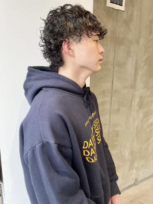 ハードパーマ　大須　ウルフ　