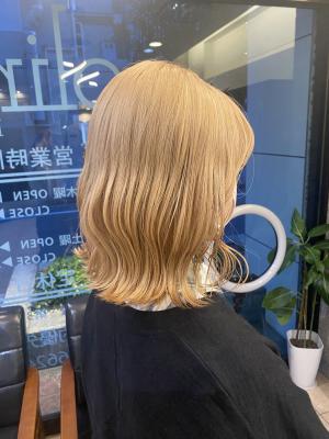 【olino】艶ハイトーン20代30代☆ブロンドベージュ