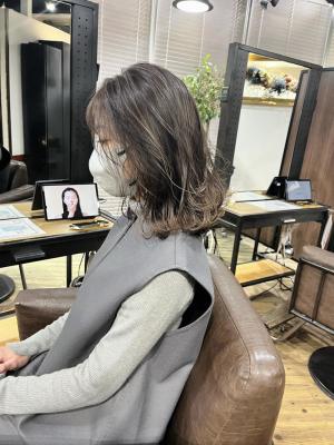 ショコラアッシュ　ヘルシースタイル　ふんわりカール　