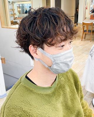 横浜☆マッシュ　ニュアンスパーマ　メンズパーマ