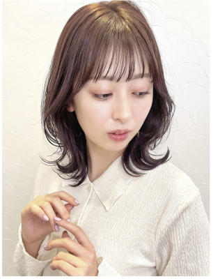 ワンカール韓国くびれヘア大人ミディアム3のイメージ画像
