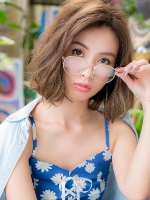 小顔抜け感くせ毛風ニュアンスエアリーボブ　リラクシー