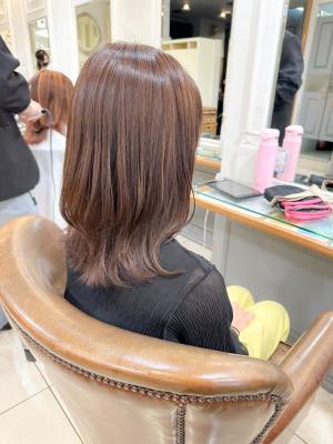 ラベンダーベージュ くびれヘア ミディアムレイヤー【横浜】w ラベンダーベージュ くびれヘア ミディアムレイヤー【横浜】w