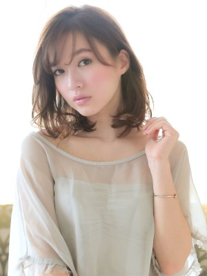 小顔効果カットワンカールひし形ボブ