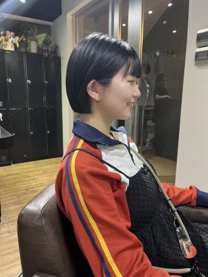 大人可愛いチョコレートモードプリカール外はねボブハイライト