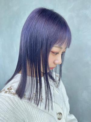 色落ちも可愛い　ブルーバイオレット