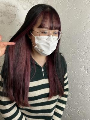 インナーカラーピンク