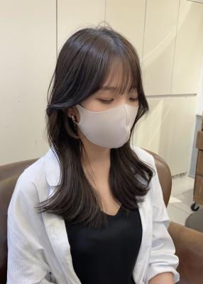 くびれミディアム 韓国ヘア顔周りカット【横浜】