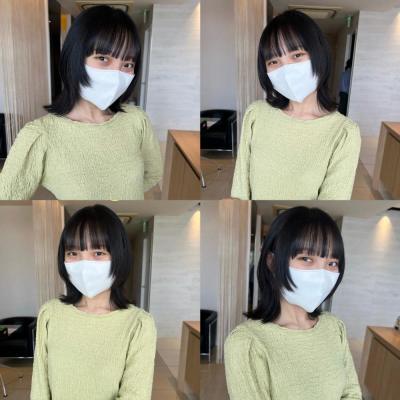 黒髪ナチュラルウルフカット4選/naomi