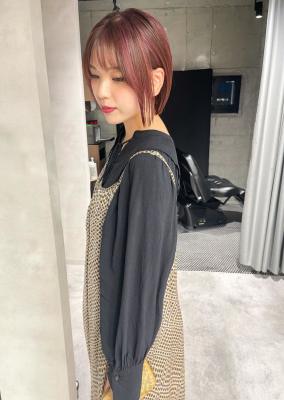 ★Short square bob×ハイライト★