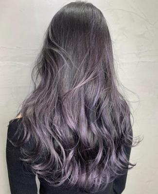 大人可愛いチョコレートモードプリカール外はねボブハイライト