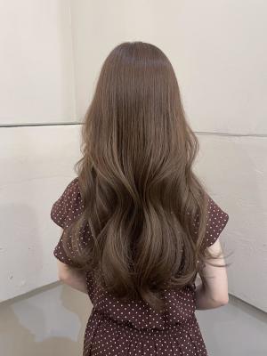フォギーベージュ韓国ヘア顔周りカット【横浜】