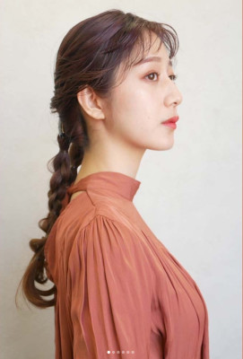 三軒茶屋_レディース_ロング_ヘアアレンジ_編み込み_小顔