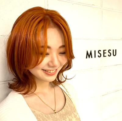 韓国風オレンジヘアのイメージ画像