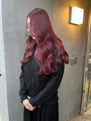 大人可愛いチョコレートモードプリカール外はねボブハイライト