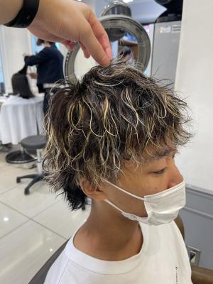 ウルフ×波巻きパーマ☆横浜