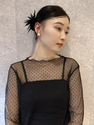 三軒茶屋_レディース_セミロング_ヘアアレンジ_タイト_小顔 三軒茶屋_レディース_セミロング_ヘアアレンジ_タイト_小顔