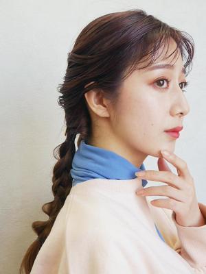 三軒茶屋_レディース_ロング_ヘアアレンジ_編み込み_セット