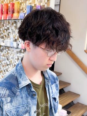 横浜☆ゆるめツイスパ マッシュ ツーブロック