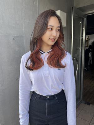 大人可愛いチョコレートモードプリカール外はねボブハイライト