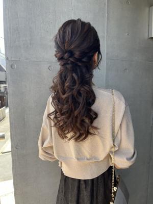 大人可愛いチョコレートモードプリカール外はねボブハイライト