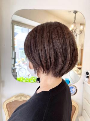 長めショートボブ大人気骨格に合うカットで収まるショート