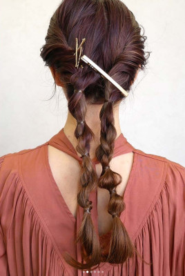 三軒茶屋_レディース_ロング_ブラウン_ヘアアレンジ_セット 三軒茶屋_レディース_ロング_ブラウン_ヘアアレンジ_セット