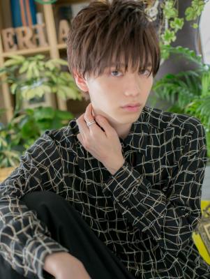 計算ずく！サイドパートラフショート　アッシュオリーブ