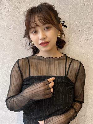 三軒茶屋_レディース_セミロング_ブラウン_アレンジ_セット 三軒茶屋_レディース_セミロング_ブラウン_アレンジ_セット