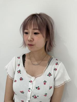 【寺本】外ハネピンクベージュ！