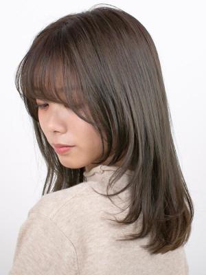 三軒茶屋_レディース_セミロング_グレージュ_ハイトーン_
