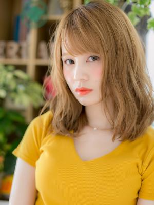 ことりベージュ小顔外国人風シースルーバング シルキーベージュ ことりベージュ小顔外国人風シースルーバング シルキーベージュ