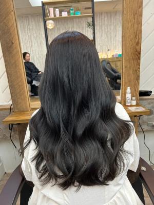 韓国風ゆるふわ巻き艶髪グレージュ髪質改善トリートメント渋谷