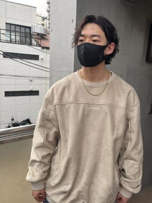 斜めバンググレージュカラー デザインカラー シルキーベージュ