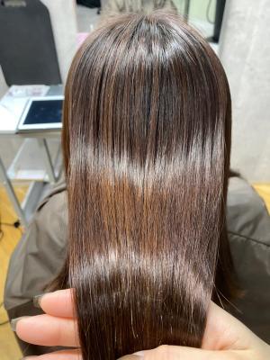 斜めバング/グレージュカラー/デザインカラー/学芸大学