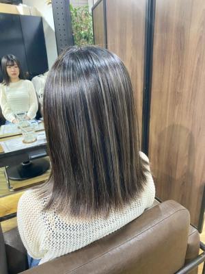 バレイヤージュ  ハイライト   デザインカラー