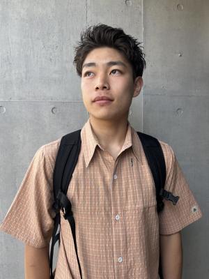 束感ショート　波巻き　ハイライト マッシュパーマ