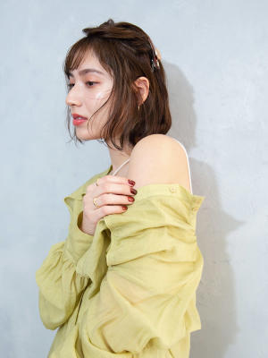 三軒茶屋_レディース_ミディアム_ヘアアレンジ_ボブ_小顔 三軒茶屋_レディース_ミディアム_ヘアアレンジ_ボブ_小顔のイメージ画像