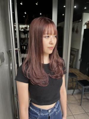 前髪 マルチボブ ピンクベージュ インナーグレージュ ウルフ 前髪 マルチボブ ピンクベージュ インナーグレージュ ウルフ