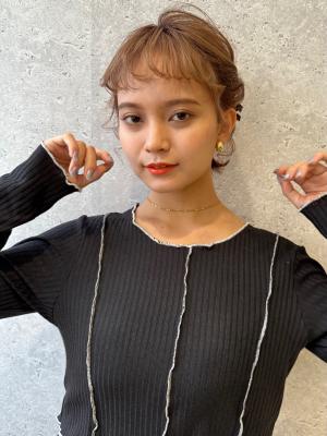 三軒茶屋_レディース_セミロング_ヘアアレンジ_ヘアセット
